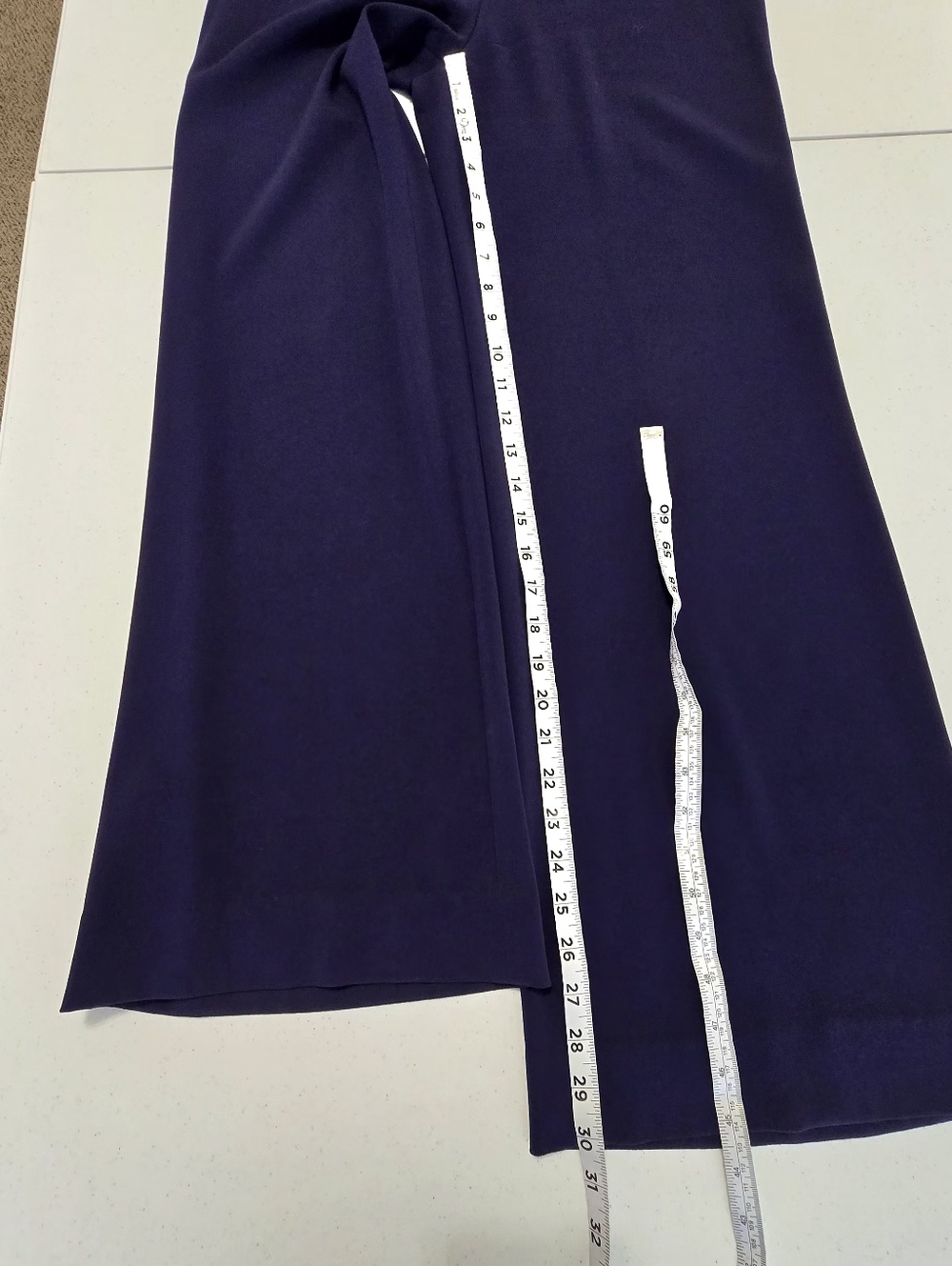 Diane Von Furstenberg Preston Wide Leg Crepe Pants Navy Women's 4 Wideleg Office - Picture 7 of 13